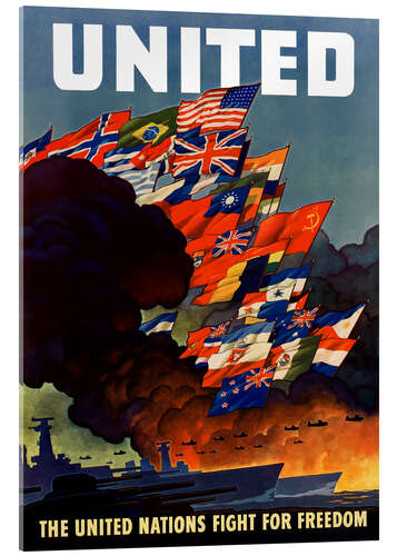 Acrylic print War propaganda poster in the 2nd World War