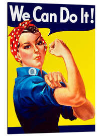 Quadro em plexi-alumínio Rosie the Riveter, we can do it!