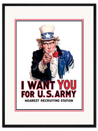 Gerahmter Kunstdruck I want you