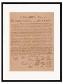 Gerahmter Kunstdruck Unabhängigkeitserklärung der USA