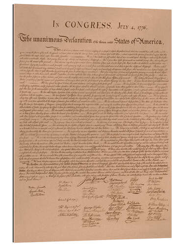 Gallery print United States Declaration of Independence