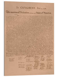 Stampa su plexi-alluminio United States Declaration of Independence