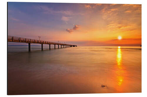 Alumiinitaulu Sunrise Binz pier