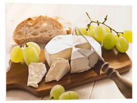 Foam board print Cheese and grapes