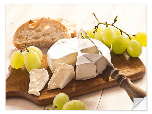 Selvklebende plakat Cheese and grapes