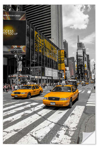 Wandsticker Yellow Cabs auf dem Time Square 2