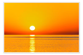 Poster Lever de soleil sur la mer 