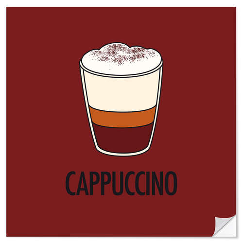 Wandsticker Cappuccino, für den Italiener in dir!