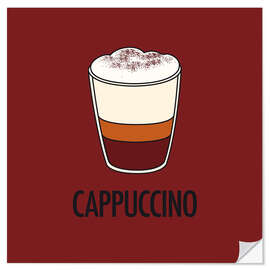 Muursticker Cappuccino, for the italian lover in you!