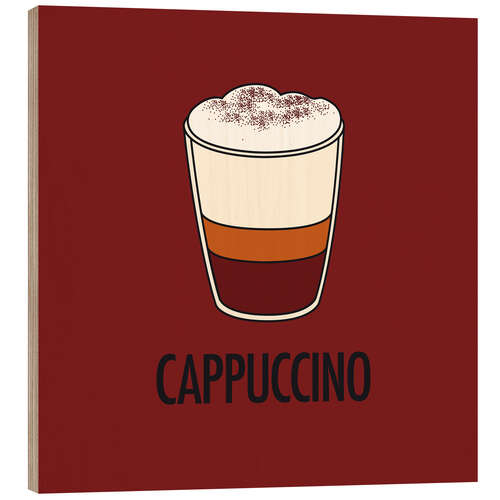 Holzbild Cappuccino, für den Italiener in dir!