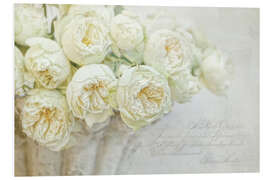 Quadro em PVC Rosas brancas - Lizzy Pe