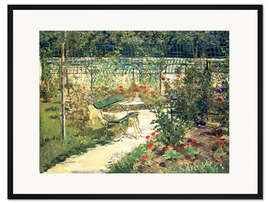 Gerahmter Kunstdruck Die Bank im Garten von Versailles