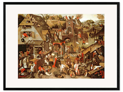 Kehystetty taidepainatus The Netherlandish Proverbs
