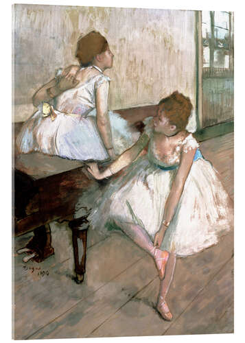 Tableau en verre acrylique Deux danseuses au repos I