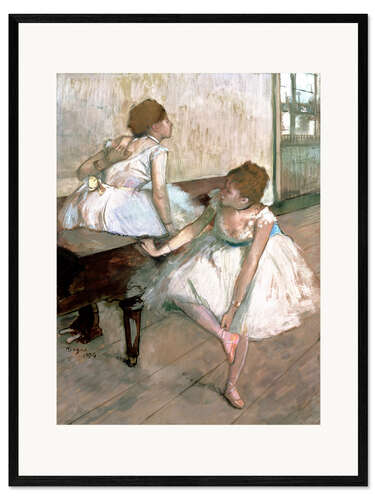 Ingelijste kunstdruk Two dancers resting I