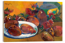 Wood print Still Life with Mangos