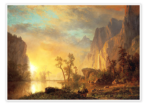 Poster Sonnenuntergang in den Rockies