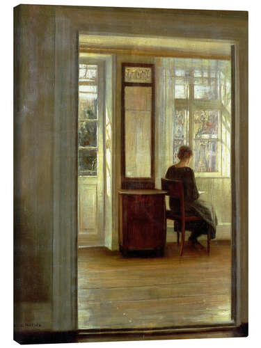 Canvas print Lady in an interior