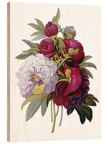 Cuadro de madera Peonies I