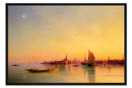 Gerahmter Kunstdruck Sonnenuntergang in der Bucht von Venedig