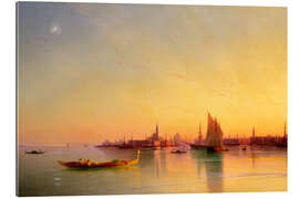 Tableau en plexi-alu Coucher de soleil dans la baie de Venise