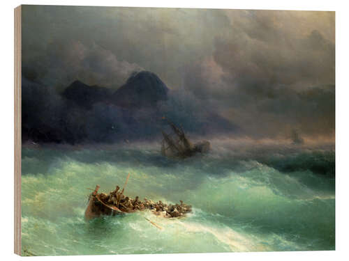 Hout print The shipwreck