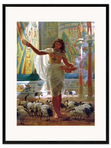 Ingelijste kunstdruk Holy Ibis in the halls of Karnac