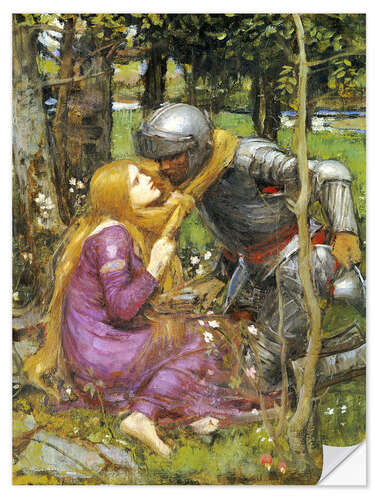 Selvklebende plakat A study for La Belle Dame sans Merci