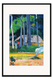 Gerahmter Kunstdruck Hütte in den Bäumen