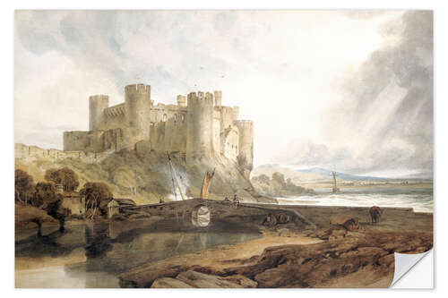 Selvklebende plakat Conway Castle, c.1802