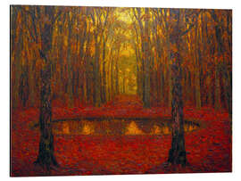 Magnettafel Teich in Versailles, im Herbst