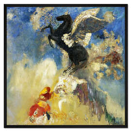 Gerahmter Kunstdruck Schwarzer Pegasus