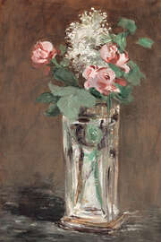 Magnettafel Blumen in einer Kristallvase, 1882
