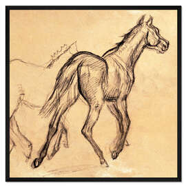 Gerahmter Kunstdruck Pferde