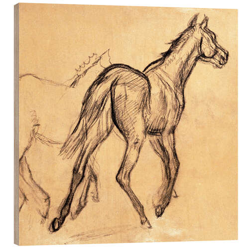 Stampa su legno horses