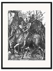 Gerahmter Kunstdruck Ritter, Tod und Teufel