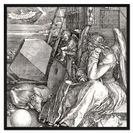 Gerahmter Kunstdruck Melancholie - Albrecht Dürer