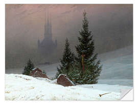 Sisustustarra Winter Landscape with a Church