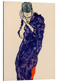 Magnettafel Jüngling in violetter Kutte mit verschränkten Händen