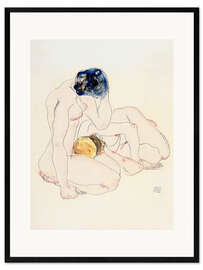 Impression artistique encadrée Deux amies
