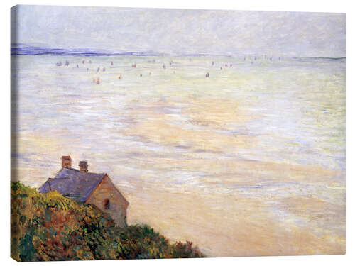 Canvas print The Hut in Trouville at Low Tide