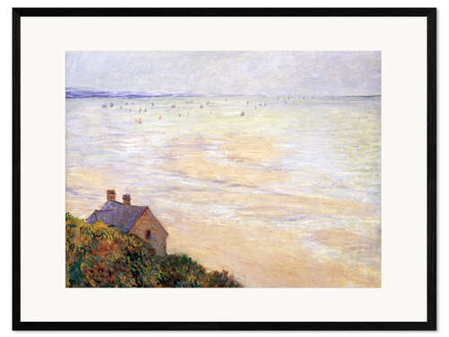 Framed art print The Hut in Trouville at Low Tide