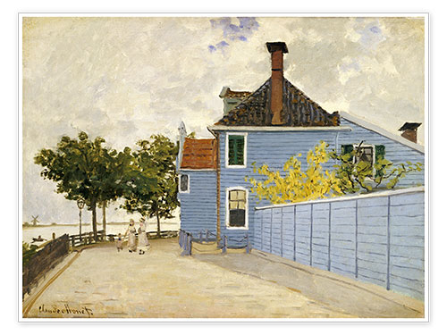 Poster Blaues Haus in Zaandam