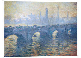 Magnettafel Fluss Themse in London, Waterloo Bridge