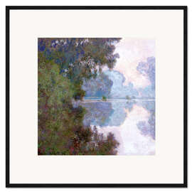 Gerahmter Kunstdruck Morgen auf der Seine - Claude Monet