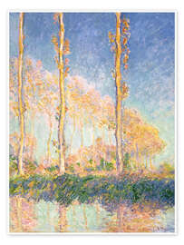 Póster  The three trees - Claude Monet