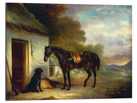 Magnettafel Mr. Stuart's Lieblingspferd und sein Retriever Nell, 1867