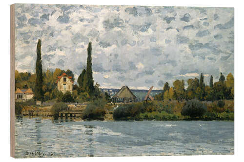 Hout print The Seine at Bougival