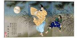 Cuadro de plexi-alu Fujiwara No Yasumasa tocando flauta a la luz de la luna, 1883