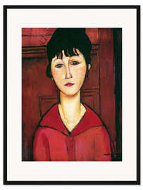 Gerahmter Kunstdruck Kopf eines jungen Mädchens